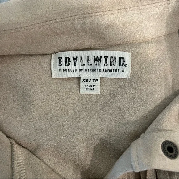 Idyllwind Women's Jonquil Faux Suede Fringe  Shirt Dress Western Cowgirl Tan XS - Picture 13 of 15